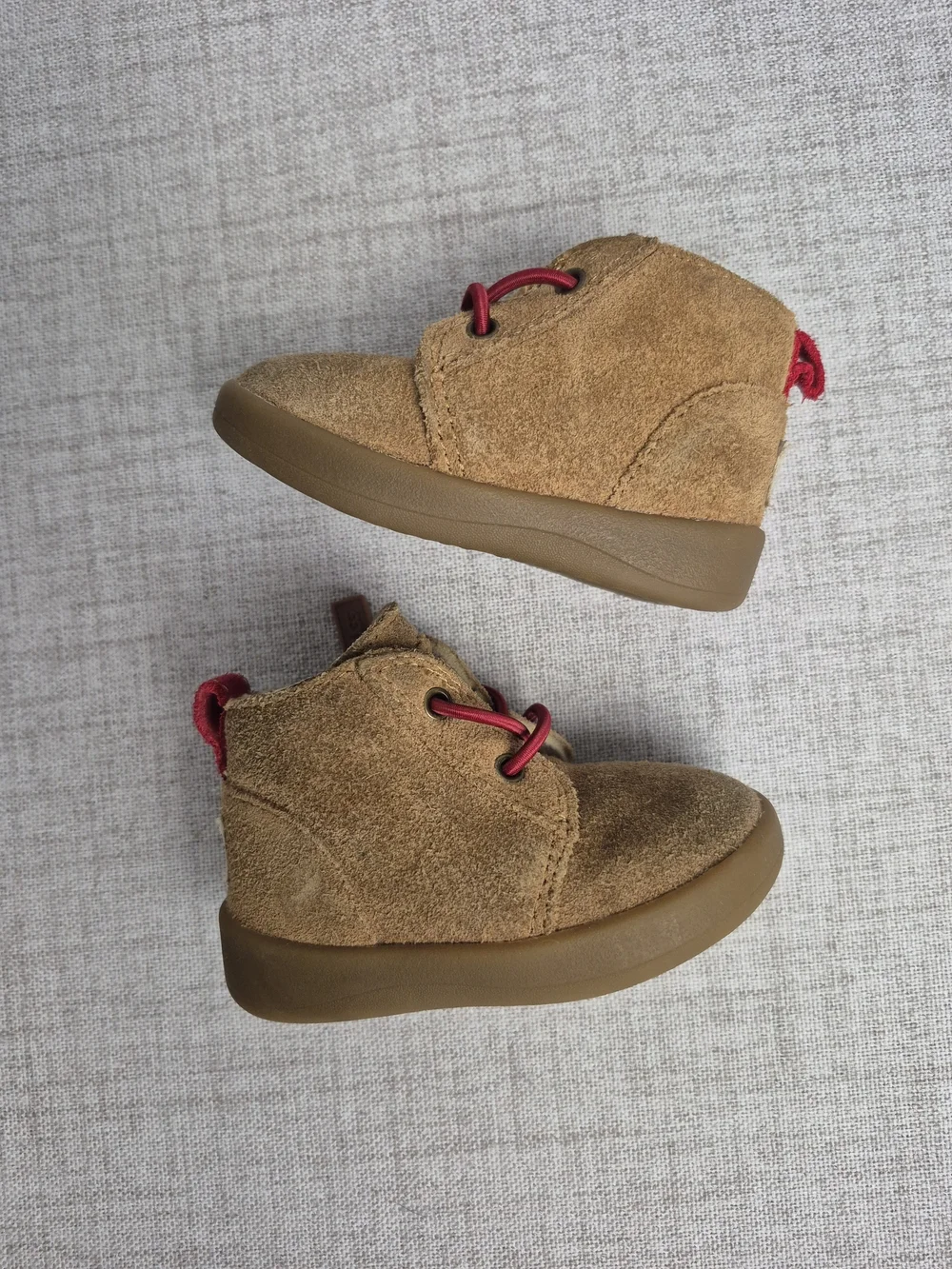 UGG Neumel II Chestnut Suede Side Zip Ankle Boots Infant Size 2/3